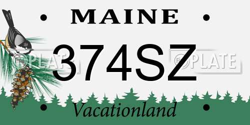 374SZ Maine License Plate