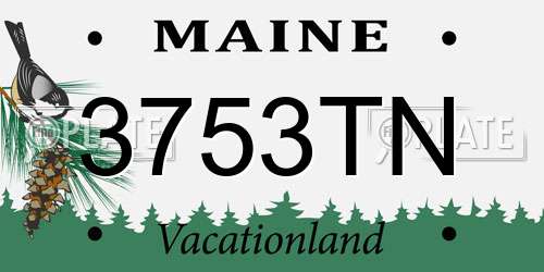 3753TN Maine License Plate