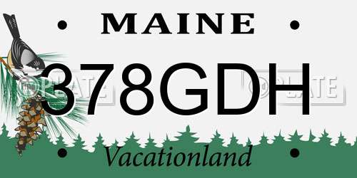 378GDH Maine License Plate