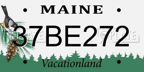37BE272 Maine License Plate