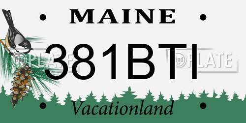 381BTI Maine License Plate