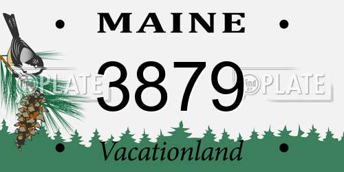 3879 Maine License Plate