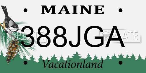 388JGA Maine License Plate