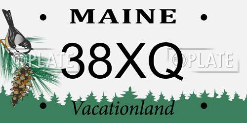 38XQ Maine License Plate
