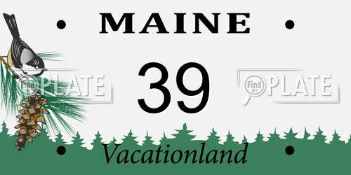39 Maine License Plate