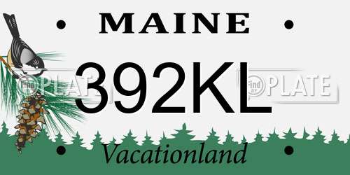 392KL Maine License Plate