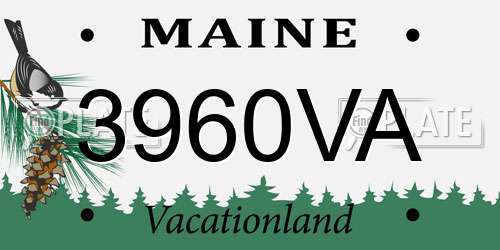 3960VA Maine License Plate