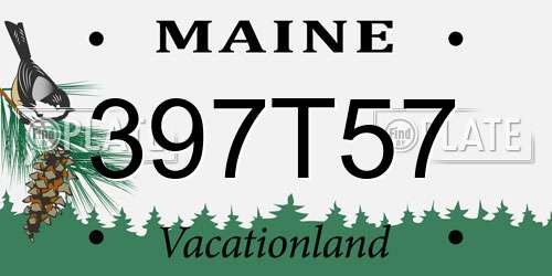 397T57 Maine License Plate