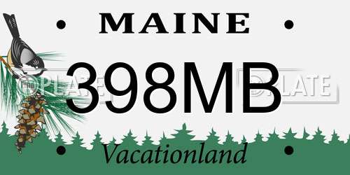 398MB Maine License Plate