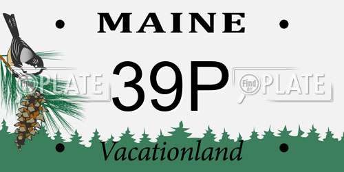 39P Maine License Plate