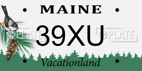 39XU Maine License Plate
