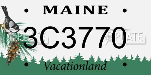 3C3770 Maine License Plate