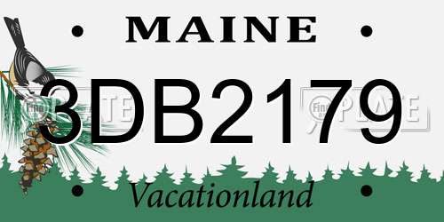 3DB2179 Maine License Plate