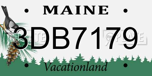 3DB7179 Maine License Plate