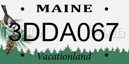 3DDA067 Maine License Plate