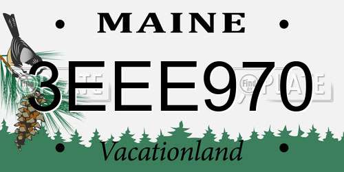 3EEE970 Maine License Plate