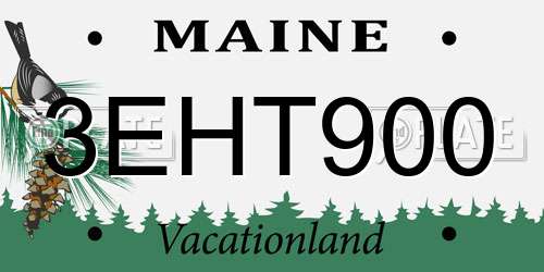 3EHT900 Maine License Plate