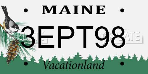 3EPT98 Maine License Plate