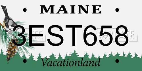 3EST658 Maine License Plate
