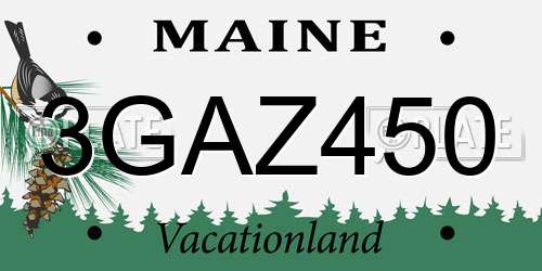 3GAZ450 Maine License Plate
