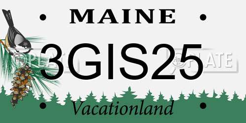 3GIS25 Maine License Plate
