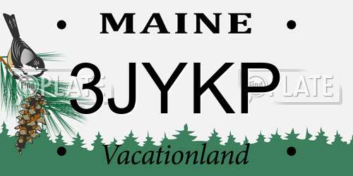 3JYKP Maine License Plate
