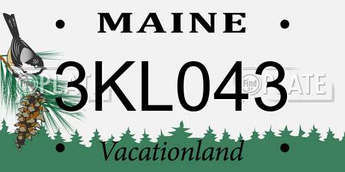 3KL043 Maine License Plate