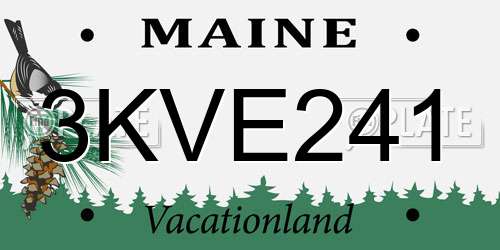 3KVE241 Maine License Plate