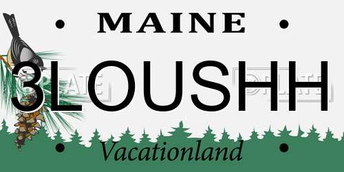 3LOUSHH Maine License Plate