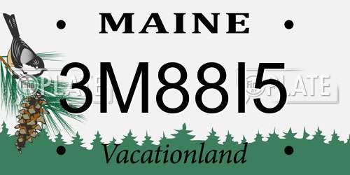 3M88I5 Maine License Plate