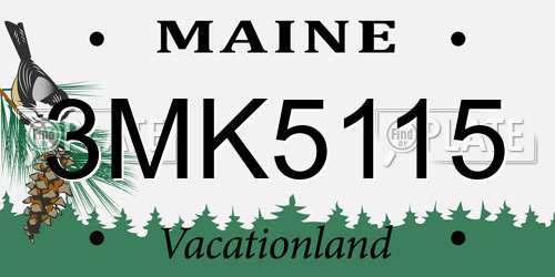 3MK5115 Maine License Plate