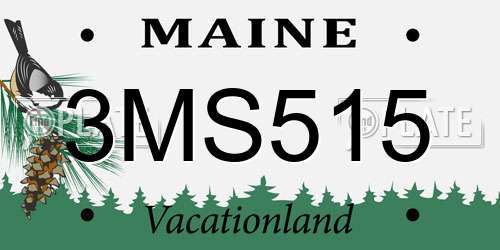 3MS515 Maine License Plate