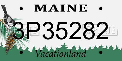 3P35282 Maine License Plate
