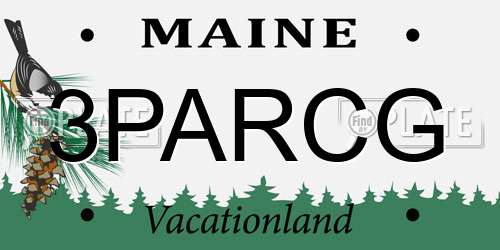 3PARCG Maine License Plate