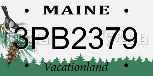 3PB2379 Maine License Plate
