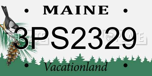 3PS2329 Maine License Plate