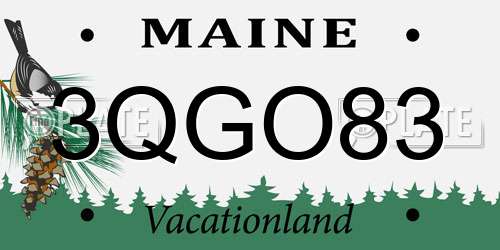 3QGO83 Maine License Plate