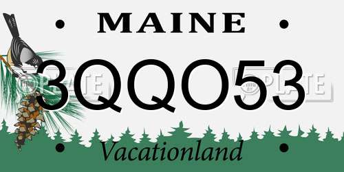 3QQO53 Maine License Plate