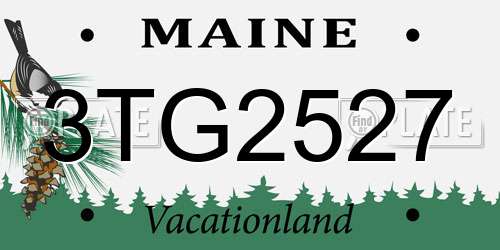 3TG2527 Maine License Plate