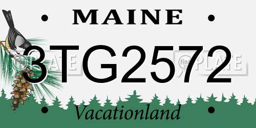 3TG2572 Maine License Plate