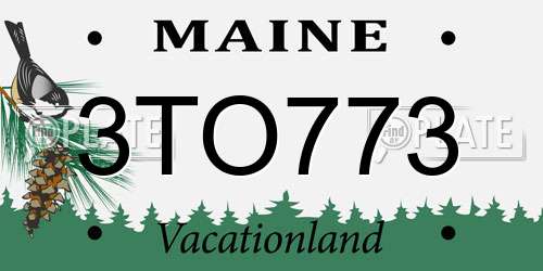 3TO773 Maine License Plate