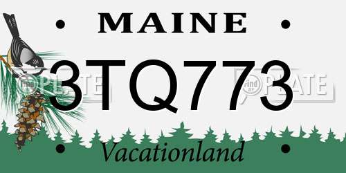 3TQ773 Maine License Plate