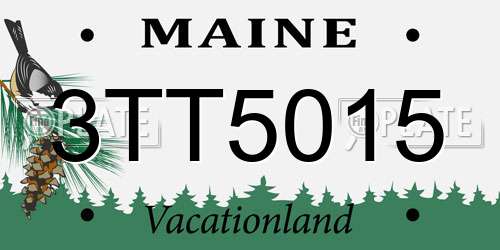 3TT5015 Maine License Plate