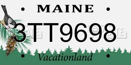 3TT9698 Maine License Plate