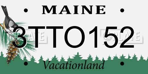 3TTO152 Maine License Plate