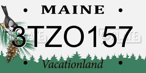 3TZO157 Maine License Plate