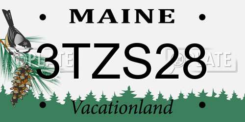 3TZS28 Maine License Plate