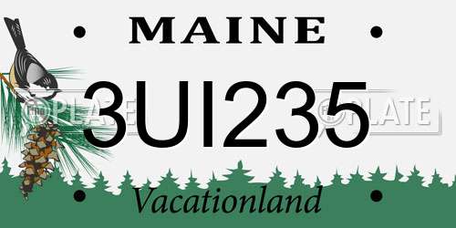 3UI235 Maine License Plate