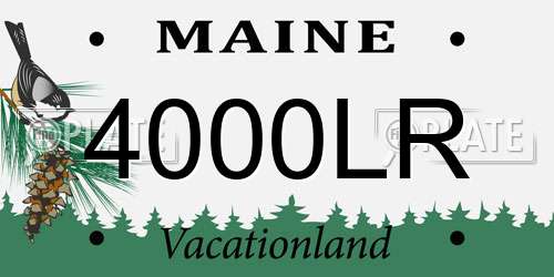 4000LR Maine License Plate