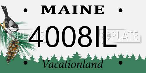 4008IL Maine License Plate